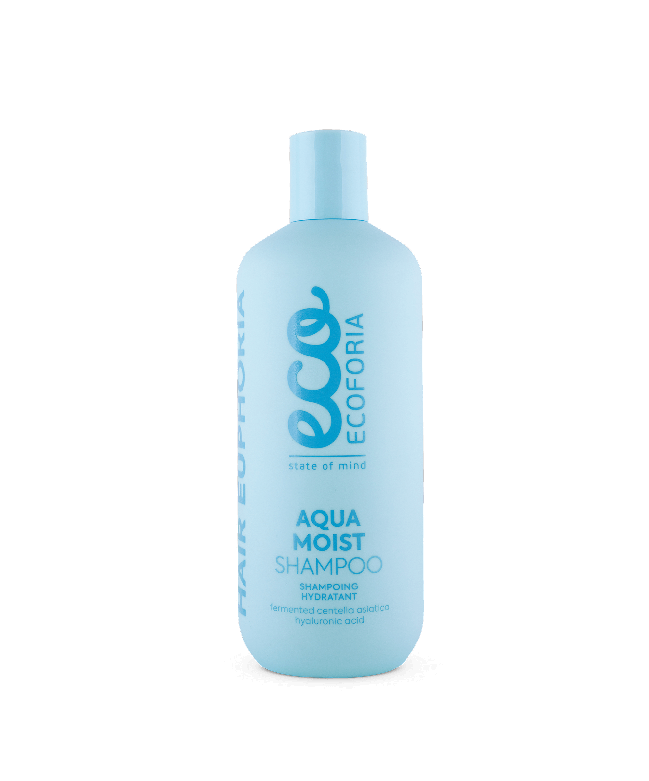 ECOFORIA Aqua Moist shampoo gently cleanses and restores moisture, leaving hair soft and shiny