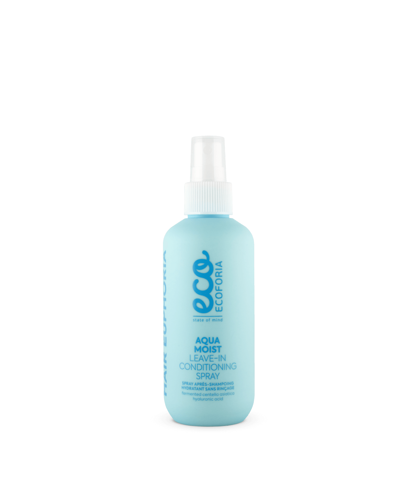 Ecoforia Aqua Moist Leave-In Conditioning Spray 200ml deeply moisturizes, detangles, protects hair from heat, and restores shine and softness