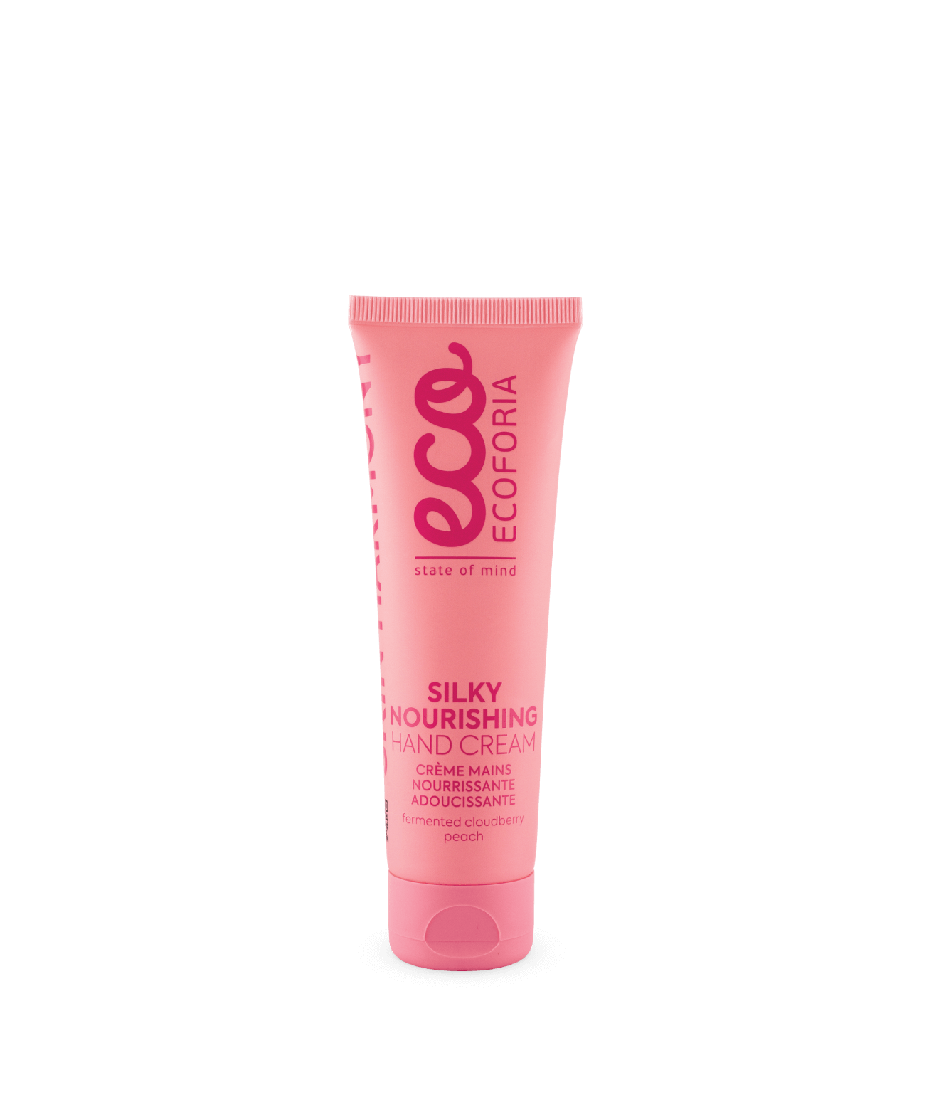 Ecoforia Silky Nourishing Hand Cream 75ml – hand cream with fermented cloudberry extract and peach oil for soft, hydrated hands