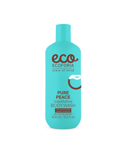Natural body wash with chocolate and coconut fragrance